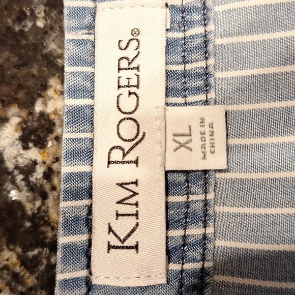 Womens Kim Roger's denim looking long sleeve regular size top XL - Picture 3 of 4